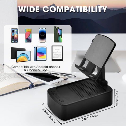 Speaker with phone stand