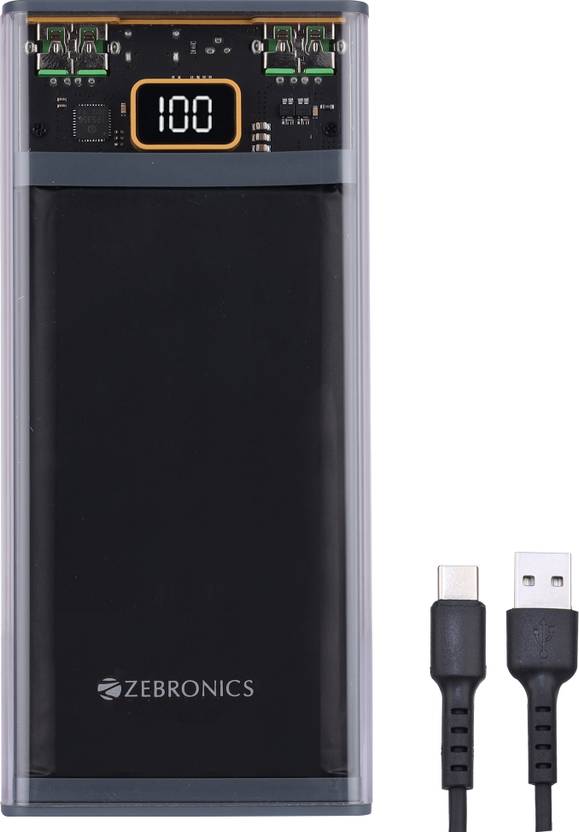 Zebronics Zeb-Energisafe 10R4 10000 Mah 22.5W Mobile Battery Charger (Purple)