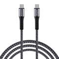 Zebronics Zeb-Tt65S Type C To Type C 65W Pd Cable (Braided Black Plus Grey)