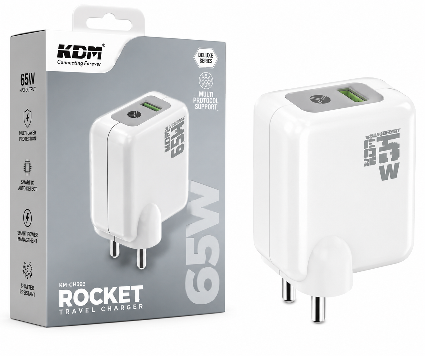 KDM Rocket travel charger KM-CH393