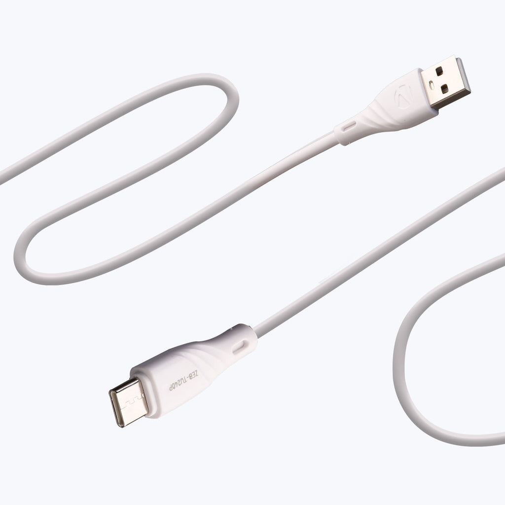 ZEB-TU240P PLUS USB TO TYPE C CABLE (WHITE)
