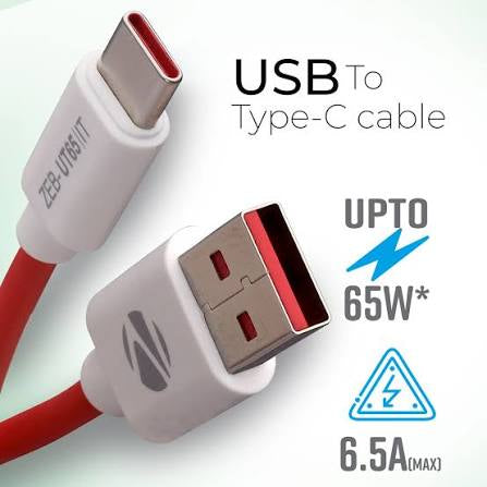 ZEB-UT65 USB TO TYPE C CABLE (RED)