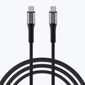 ZEB-TT65S TYPE C TO TYPE C 65W PD CABLE (BRAIDED BLACK)