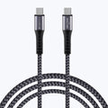 ZEB-TT65S TYPE C TO TYPE C 65W PD CABLE (BRAIDED BLACK PLUS GREY)