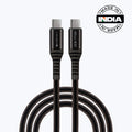 ZEB-TT100 TYPE C TO TYPE C 100W CABLE (BRAIDED BLACK)