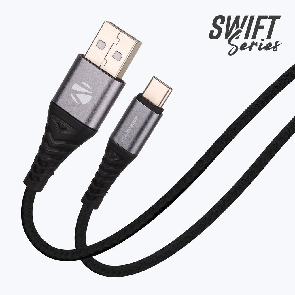 ZEB-TU800P USB TO TYPE C MULTI PROTOCOL 80W CABLE (BRAIDED BLACK)