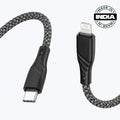 ZEB-TL300 TYPE C TO LIGHTING CABLE (BRAIDED BLACK PLUS WHITE)