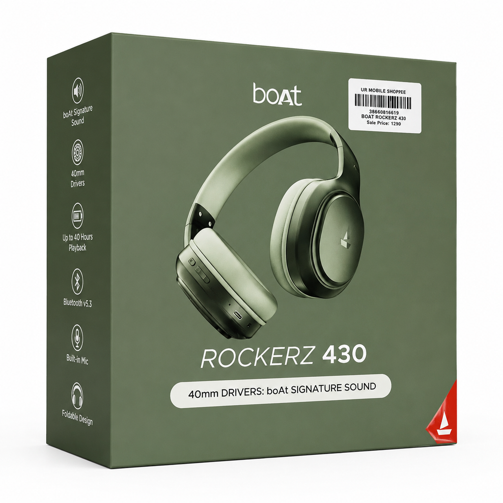 boAt Rockerz 430 Wireless Bluetooth Headphones