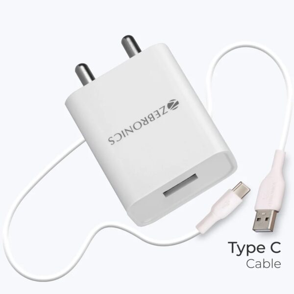 Zebronics Mobile Adaptor With Type C Cable (Ma102B White)