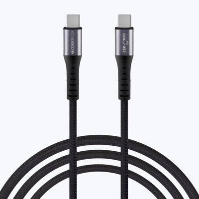 Zebronics Zeb-Tt65S Type C To Type C 65W Pd Cable (Braided Black)