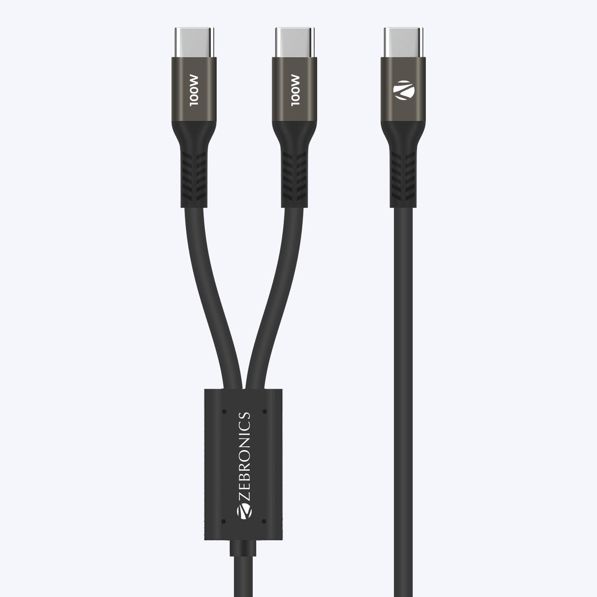 Zebronics Zeb-Wattz 100Rcc1 C To C 100W Retractable Cable (Black)