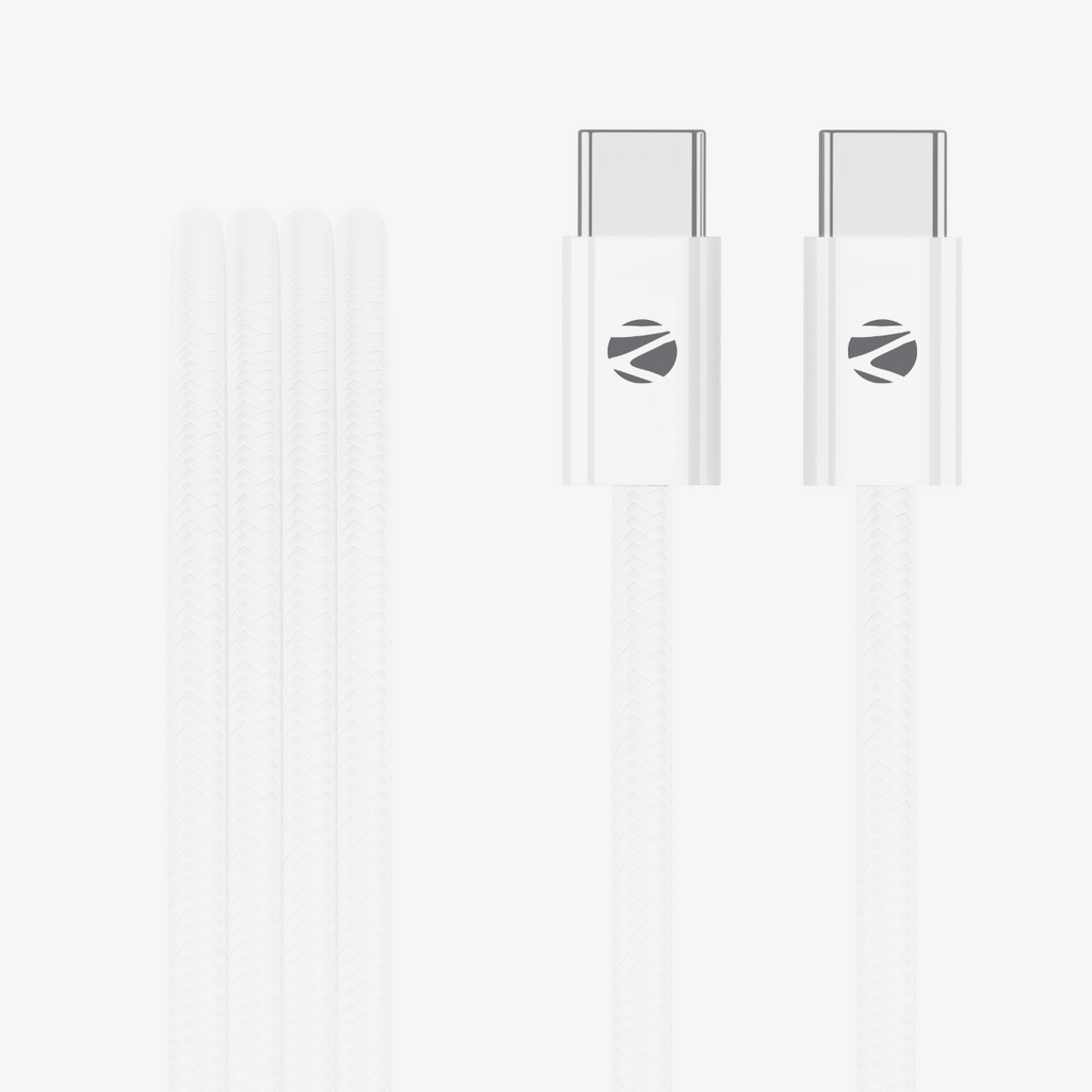 Zebronics Zeb-Wattz 240Cc1 Type C To Type C 240W Braided Cable (White)