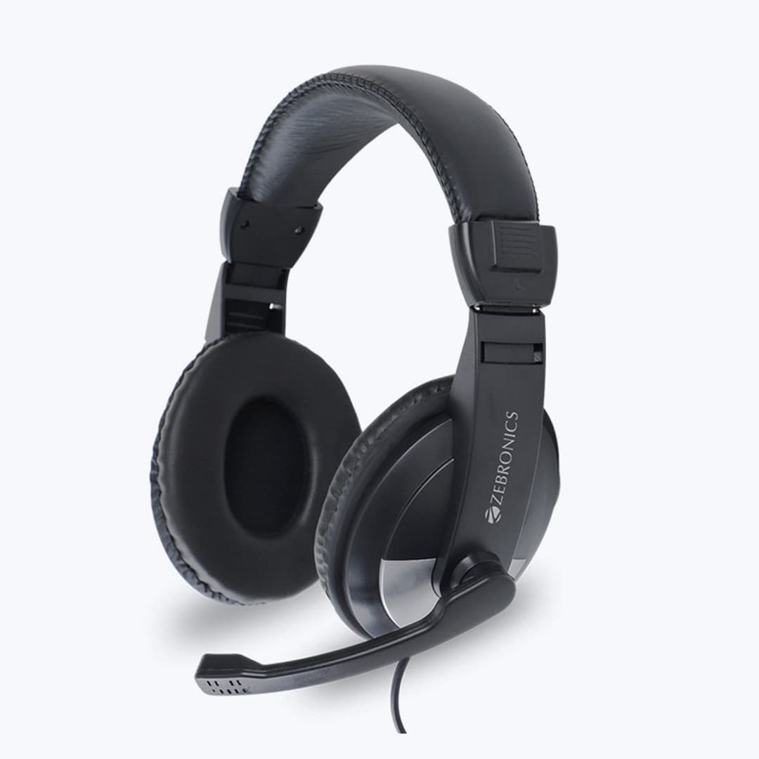 Zebronics H-Zebronics Headphone With Mic (Boom Black)