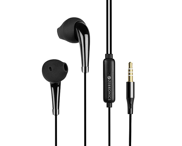 Zebronics H-Zebronics Earphone With Mic (Calyx Black)