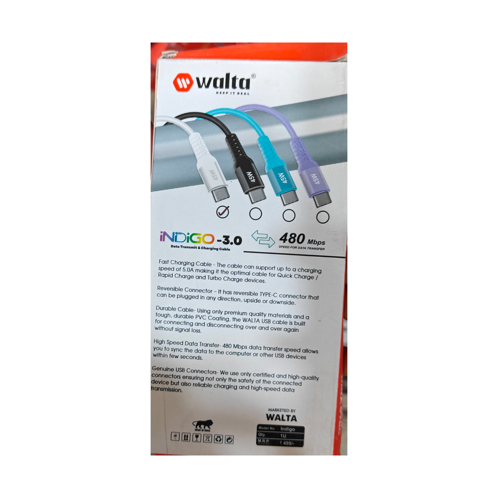 Walta Indigo Type-C Cable