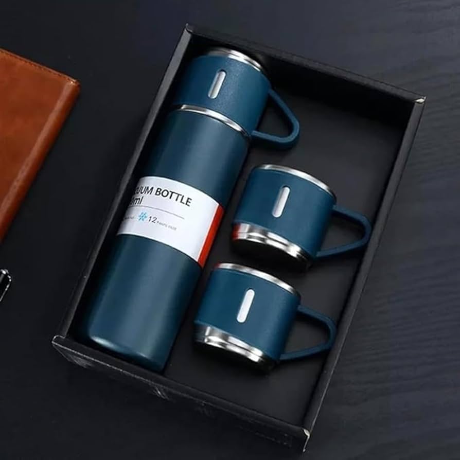 Steel Kettle With 2 Cup Set[Min 50 Pie]