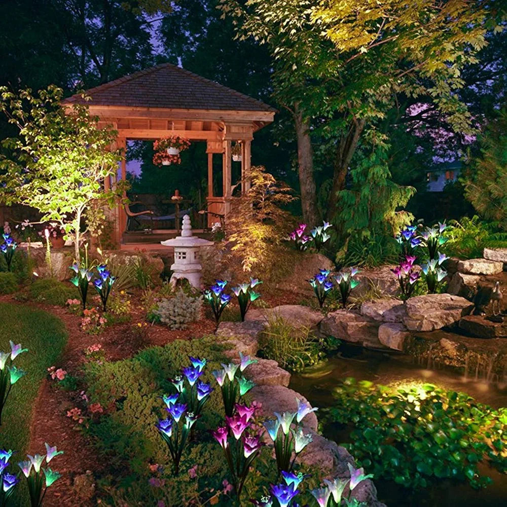 Solar Garden Flower Lights
