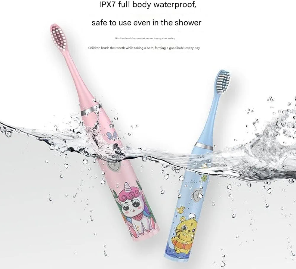 Kids Electric Toothbrush with Cartoon Design