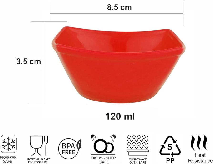 Small Square Plastic boul[Min 50 Pie]