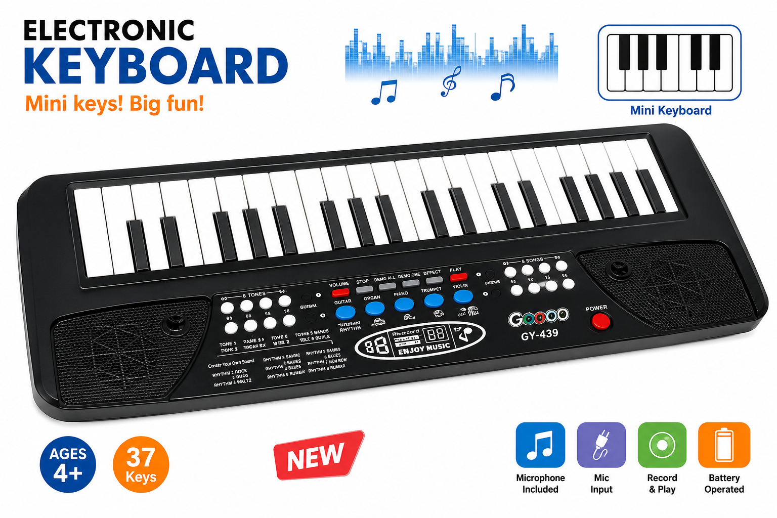 Electric keyboard toy