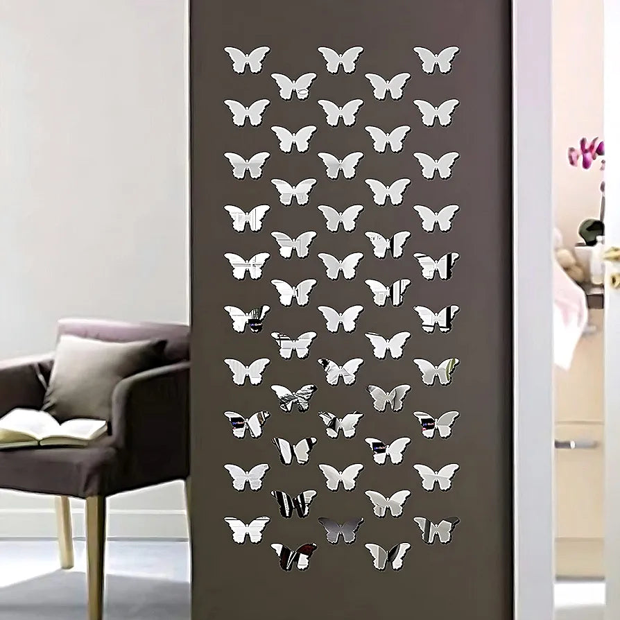 Butterfly Silver Sticker