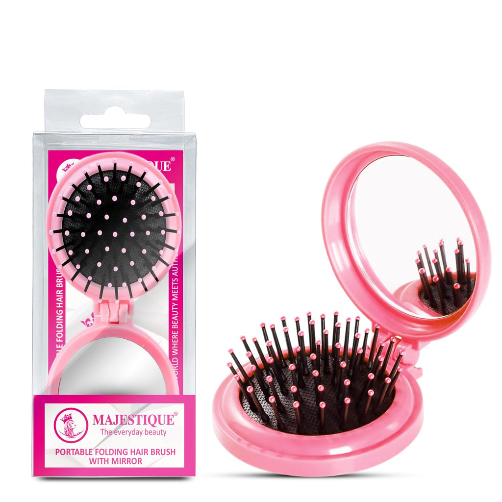 Folding Brush With Mirror