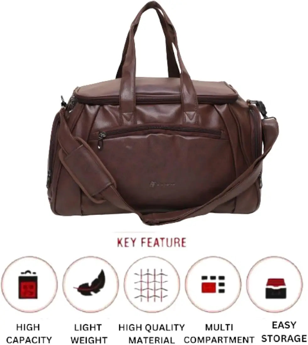 Leather Duffle Luggage Bag