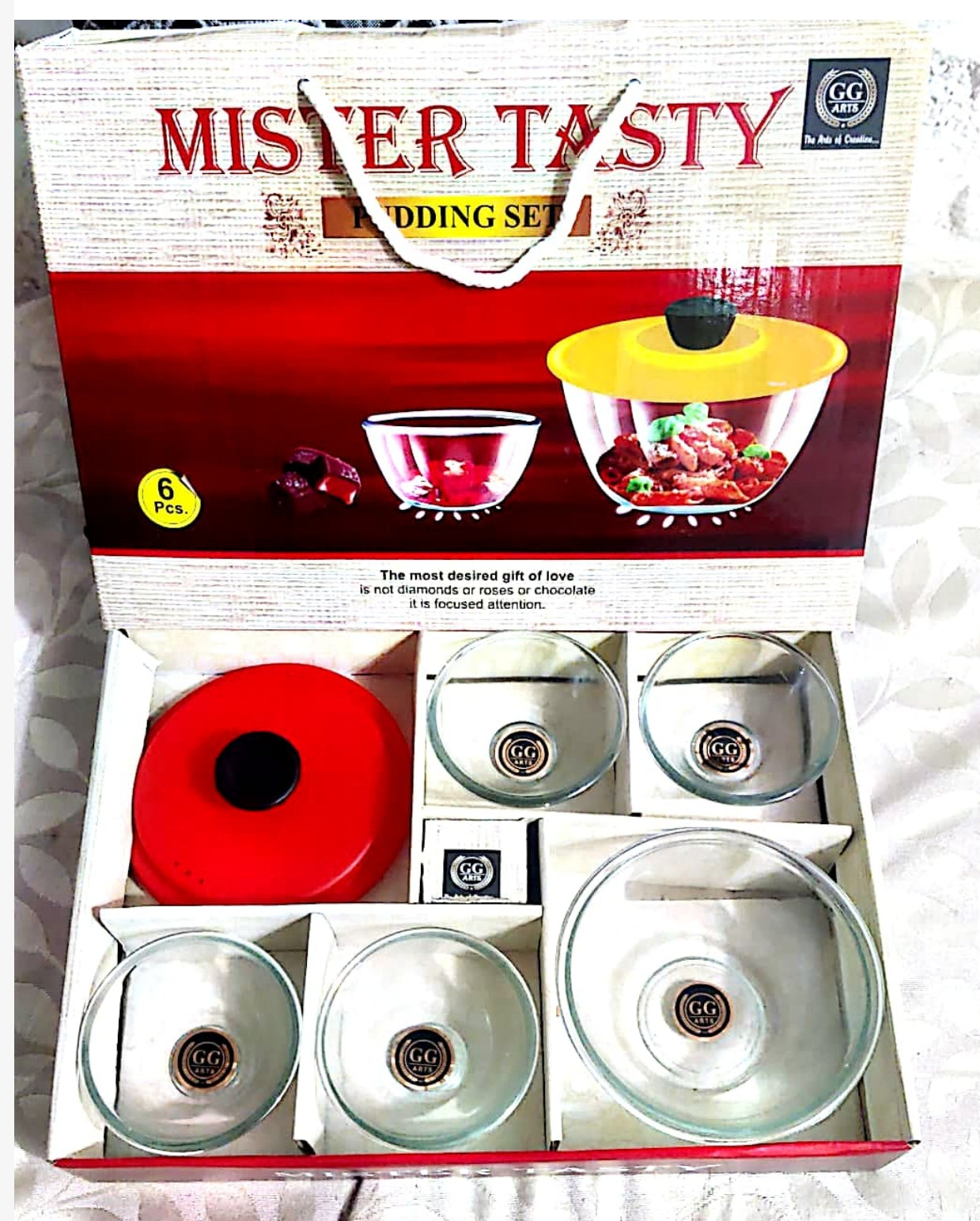 6-Piece Glass Pudding Set [Min 50 Pie]