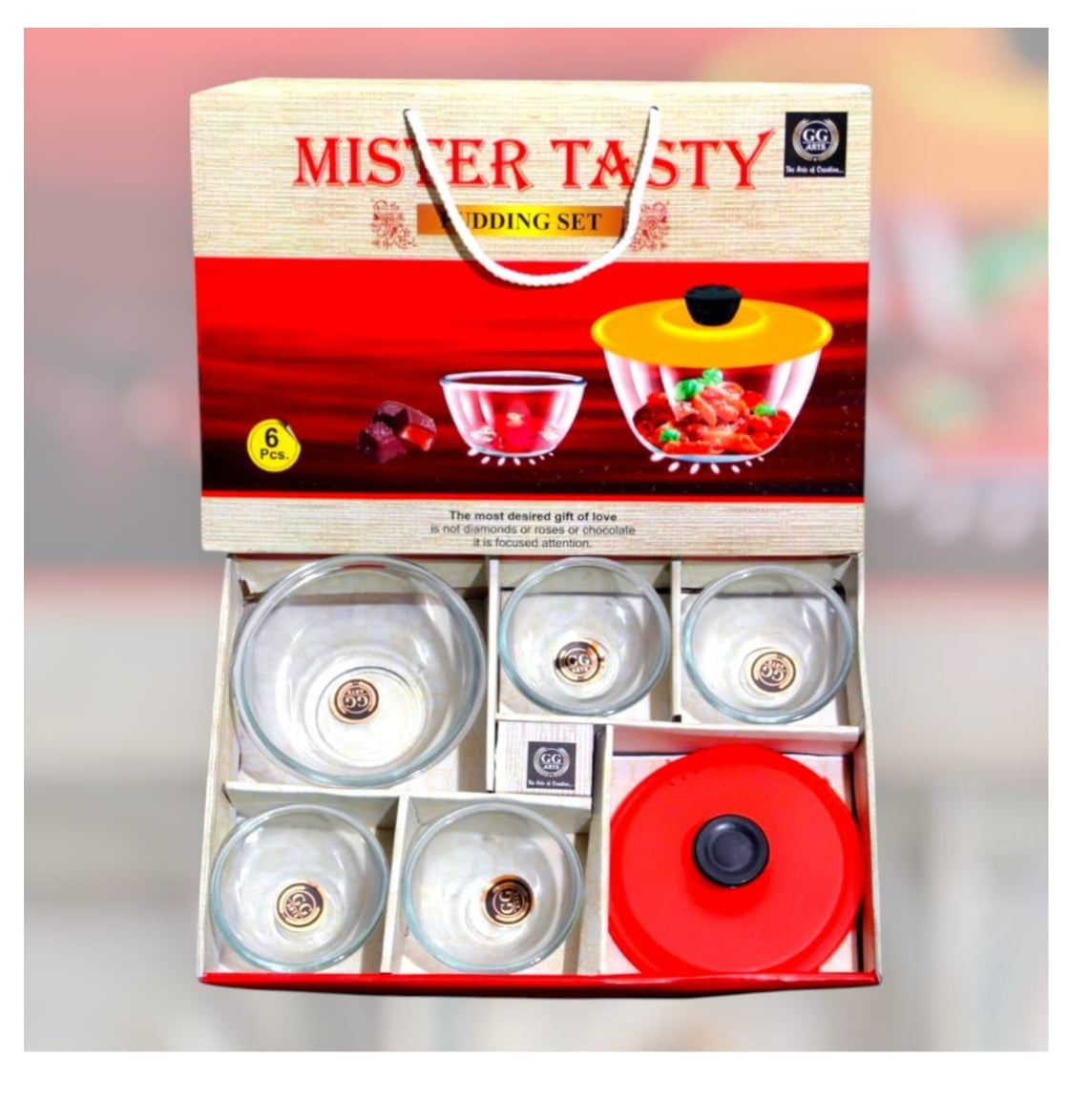 6-Piece Glass Pudding Set [Min 50 Pie]