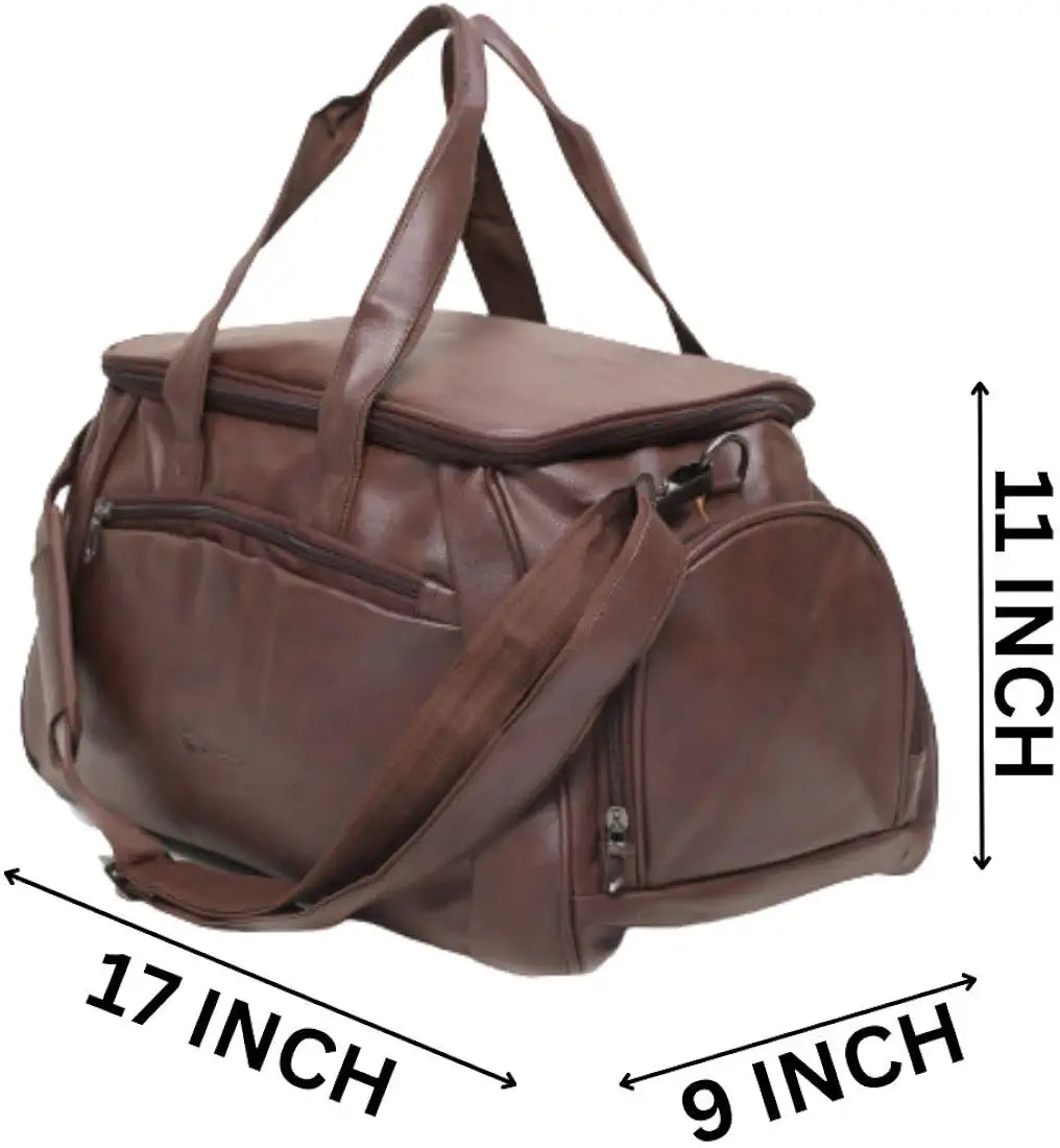 Leather Duffle Luggage Bag