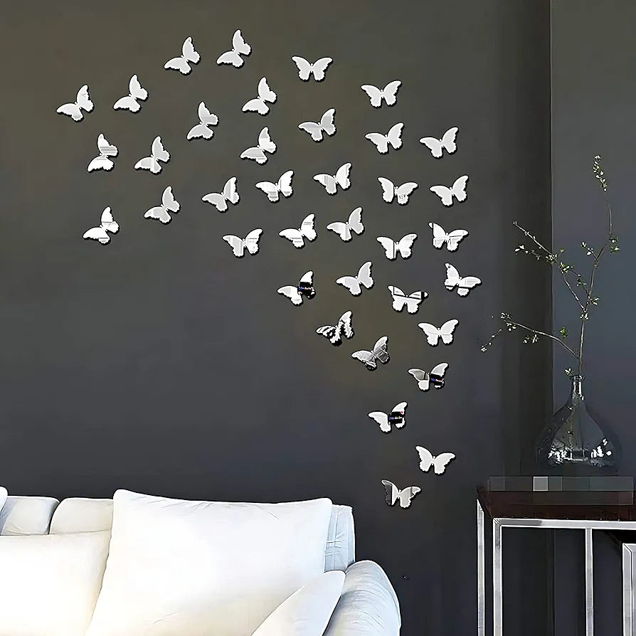 Butterfly Silver Sticker