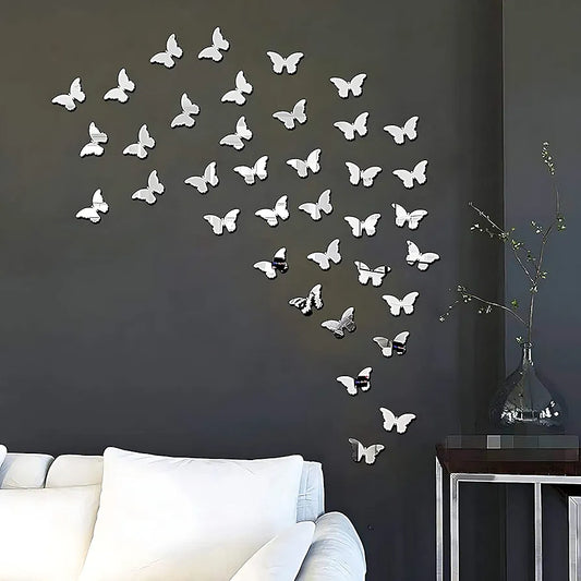 Butterfly Silver Sticker