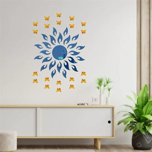 Butterfly Blue Wall