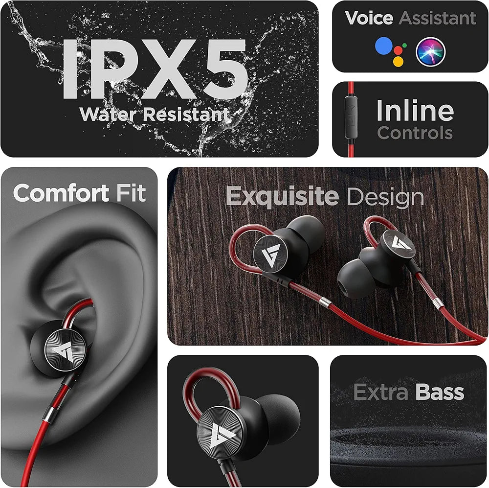 Boult Audio Loop Wired Earphones