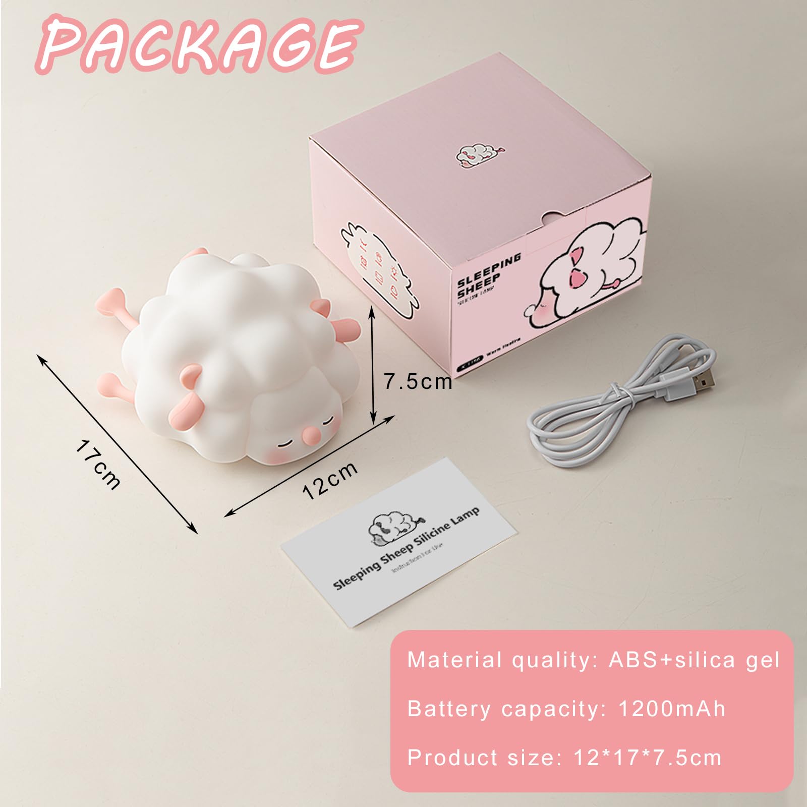Sleeping shape silicone lamp