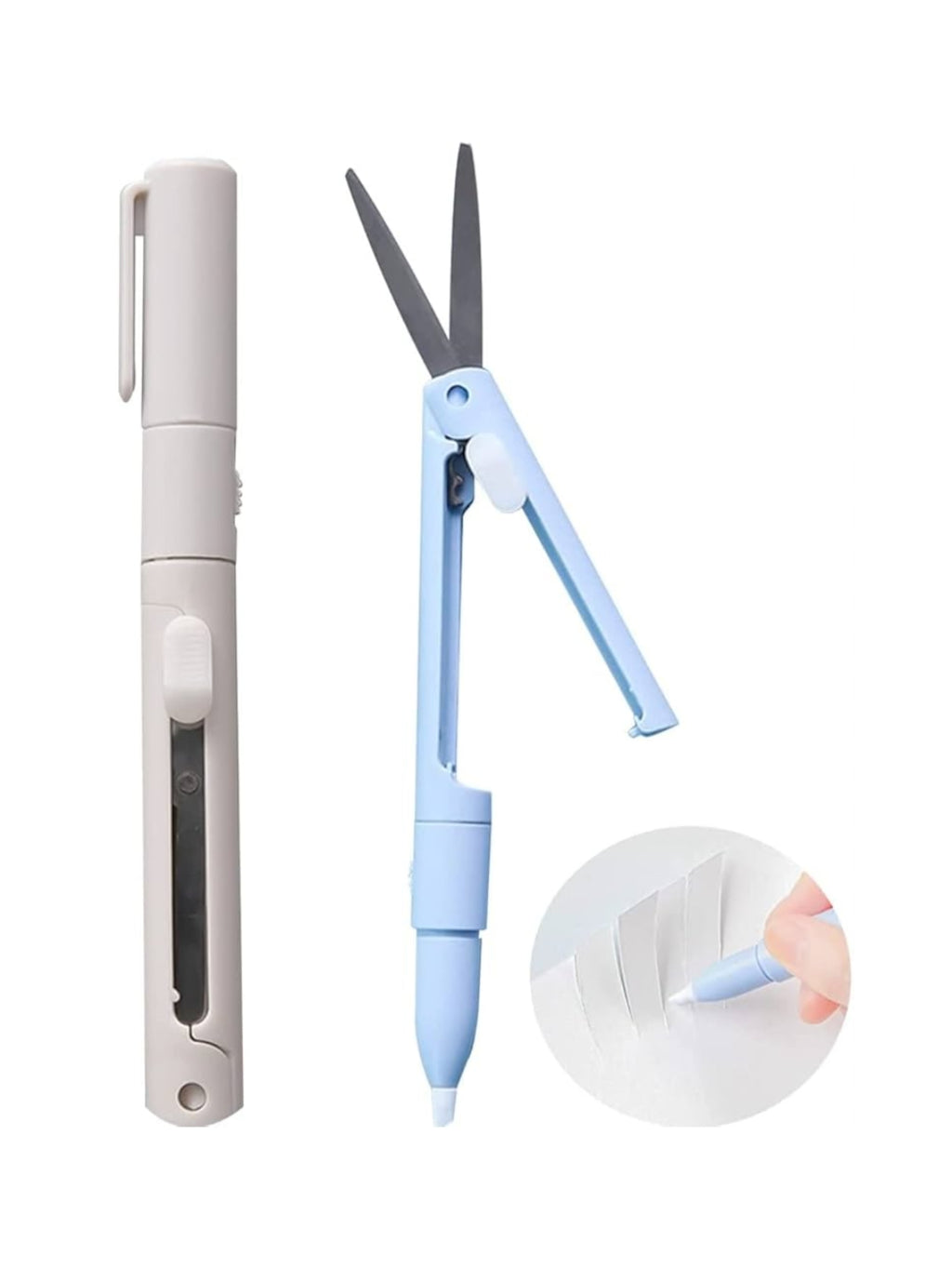 2 in 1 Multifunction Paper Cutting Scissors,Mini Folding