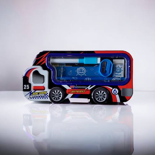 Bus shaped pencil box