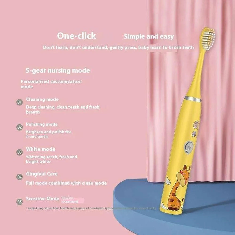 Kids Electric Toothbrush with Cartoon Design