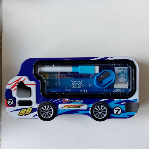Bus shaped pencil box