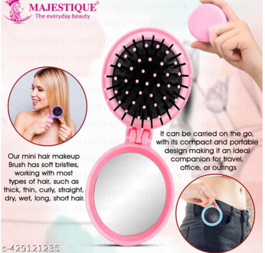 Folding Brush With Mirror