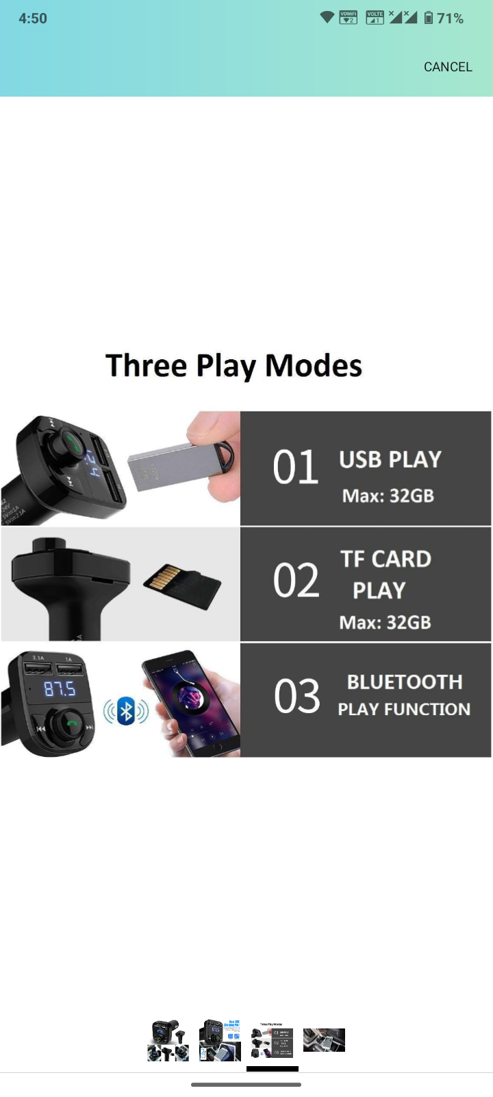 CARX8 Bluetooth charger