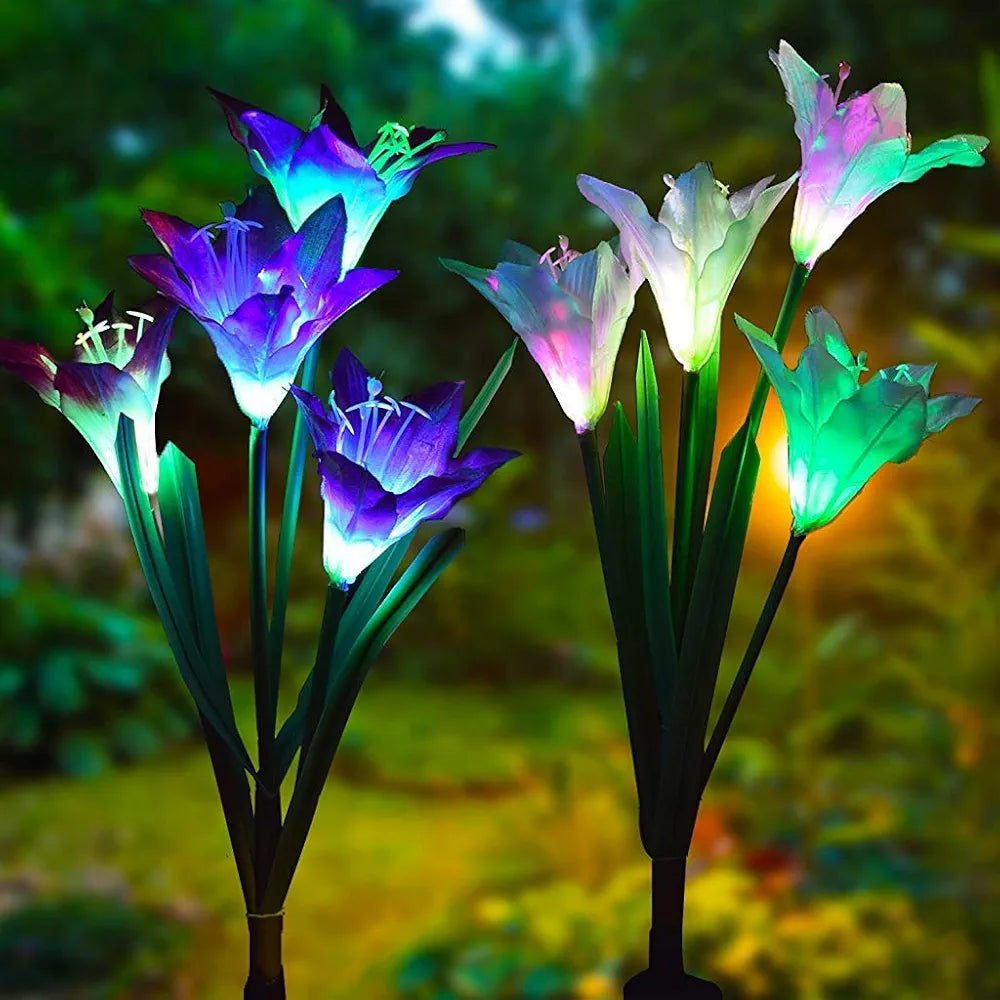 Solar Garden Flower Lights