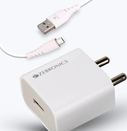 Zebronics Mobile Adaptor With Micro USB Cable (Ma200 White)