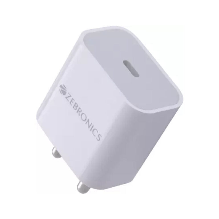 Zebronics A291-Zebronics Mobile Adaptor 45W Pd With Type C To C Cable (Ma204 Pro White)